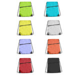 Polyester Drawstring Backpack With Zipper - Image 2