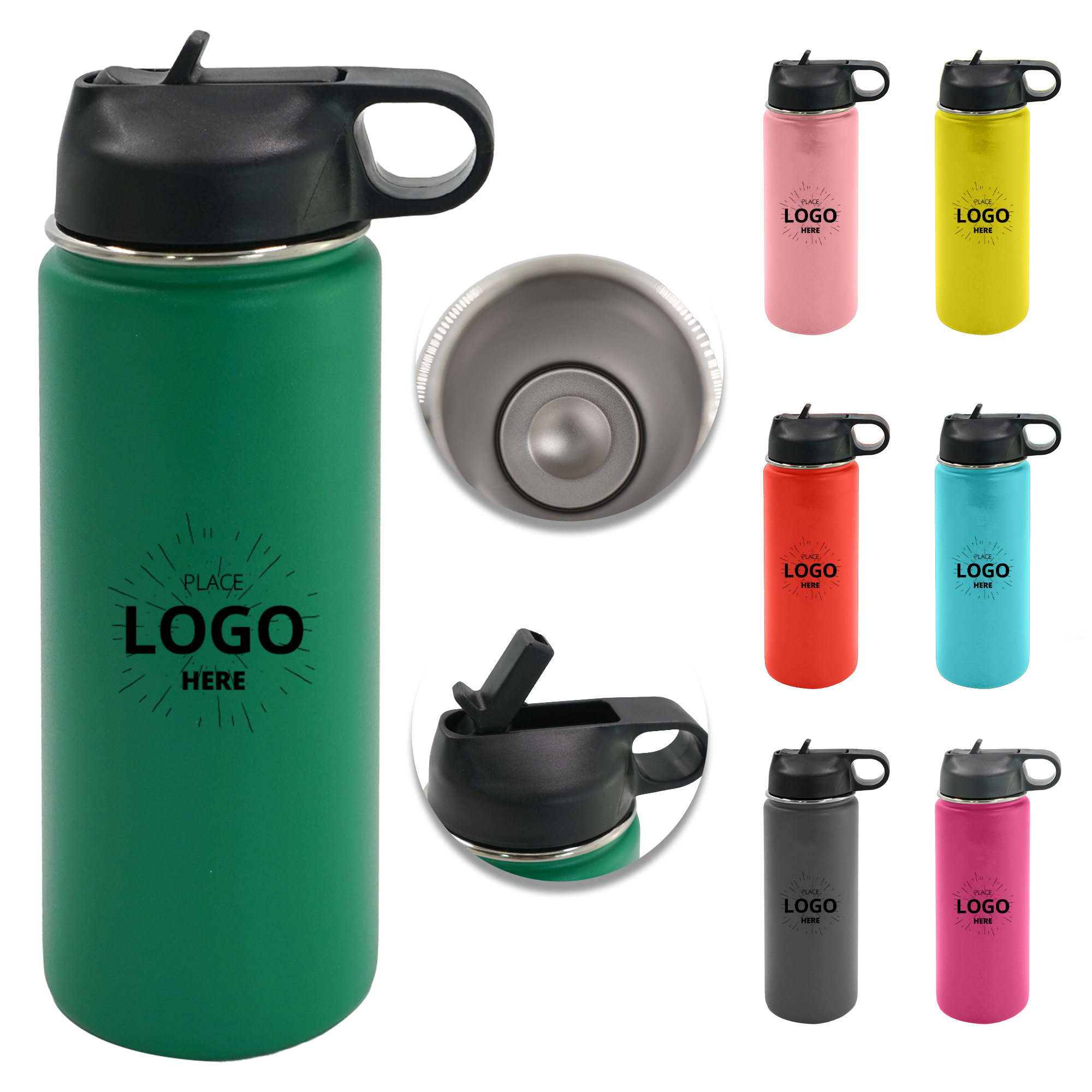 PPDN040-1 22 oz. Insulated Stainless Steel Double-Wall Bottle - Image 1