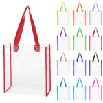 Customizable Clear Stadium Tote Bag - PVC Security Open Top, Waterproof, Compliant & Event Ready - Image 2