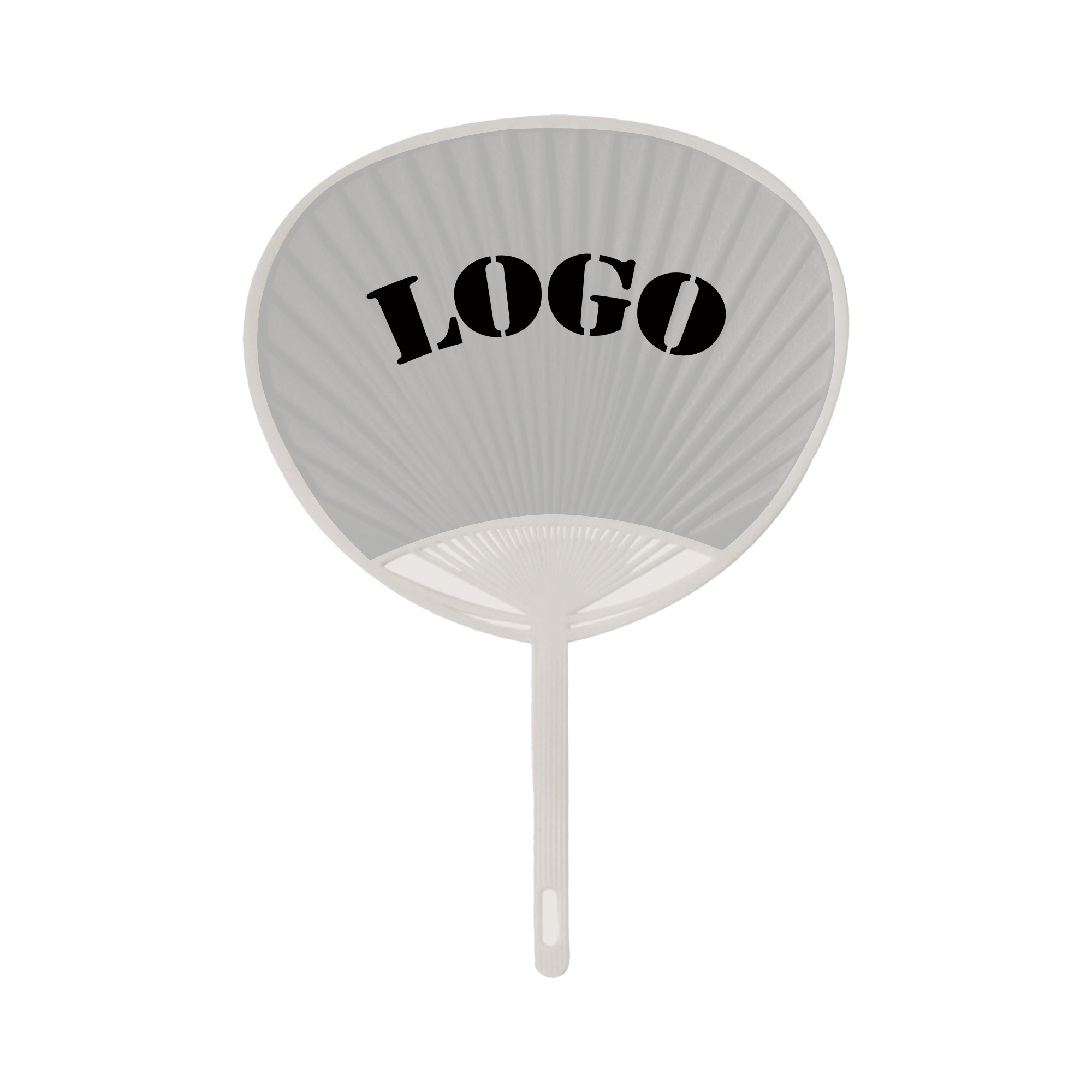 PPDN123-1 Customizable PP Plastic Handheld Folding Fan with Full-Color Logo Print-Portable Multi-Use Event - Image 1