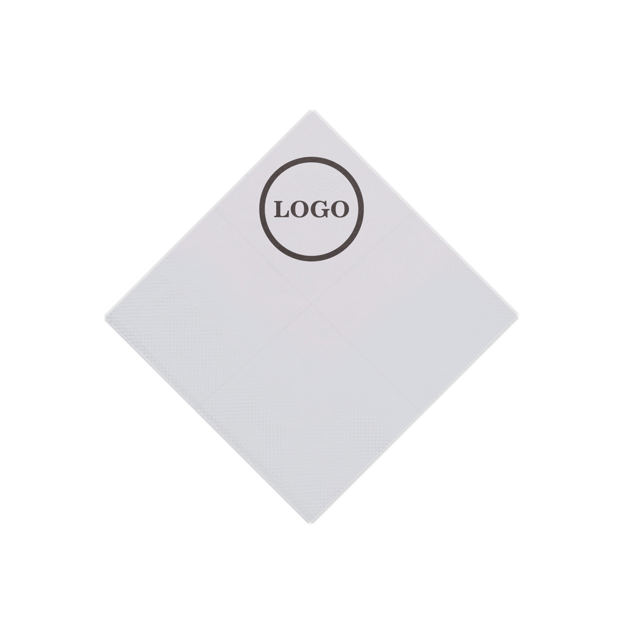 PPDN129-1 White 2-Ply Coin-Edge Embossed Cocktail Napkins - Recycled Serviettes for Beverages & Events - Image 1