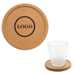 Absorbent Natural Cork Coaster - Eco-Friendly Round Holder for Car & Home Tabletops