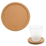 Absorbent Natural Cork Coaster - Eco-Friendly Round Holder for Car & Home Tabletops - Image 2