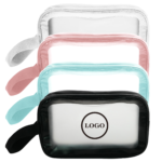 Clear Waterproof Travel Toiletry Bag - Zippered Cosmetic Organizer for Sports & Gym