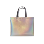 Laser Laminated Holographic Tote - Reusable Eco-Friendly Non-Woven Grocery Bag with Wide Straps - Image 2