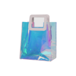 Reusable Waterproof Clear PVC Laser Tote - Large Capacity Holographic Beach & Shopping Bag - Image 2