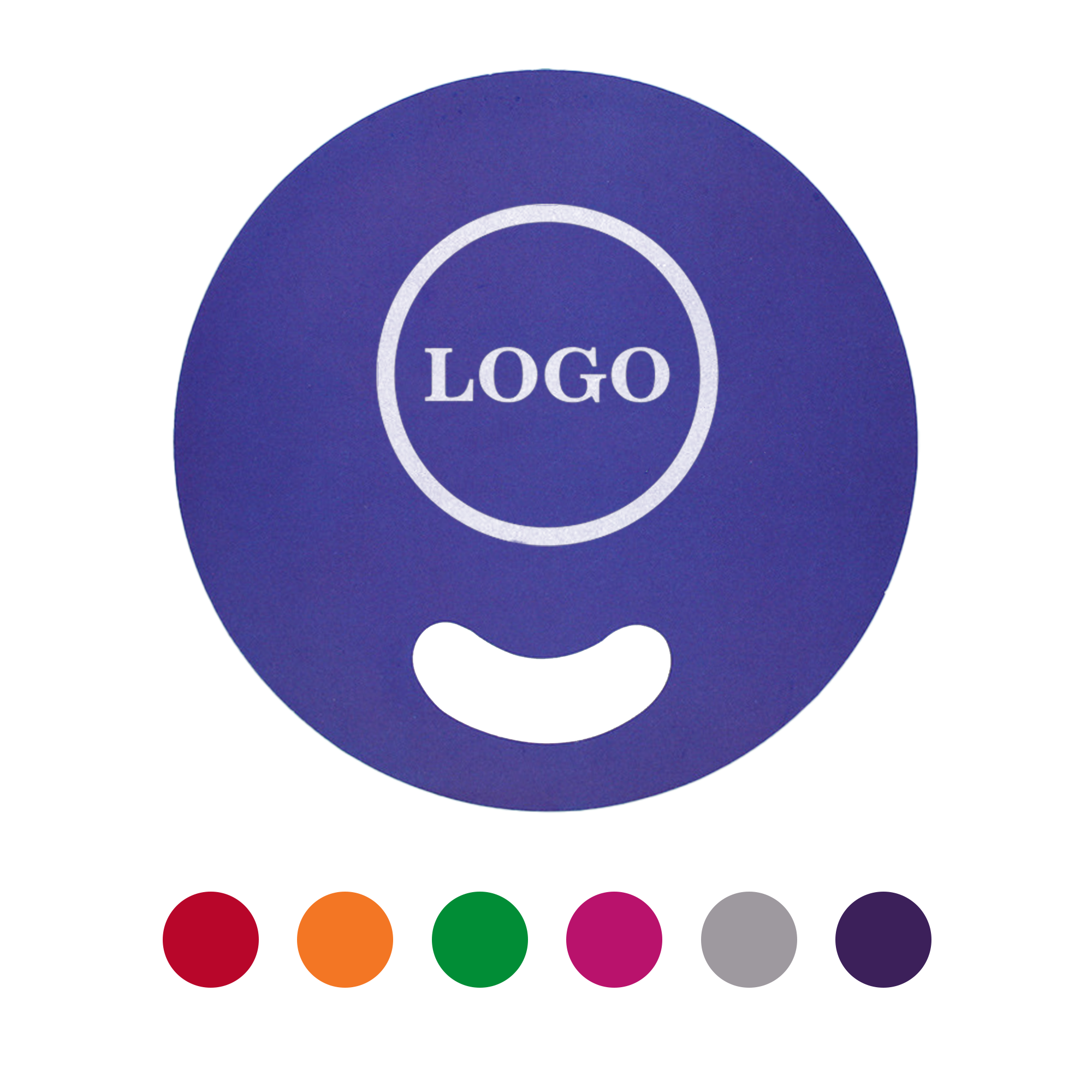 PPDN142-1 Round Custom PP Hand Fan - Personalized Portable Advertising Promotional Giveaway - Image 1