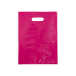 Die-Cut Merchandise Handle Tote Shopping Bags Frosted Fold-Over Reinforced Plastic Packaging - Image 2