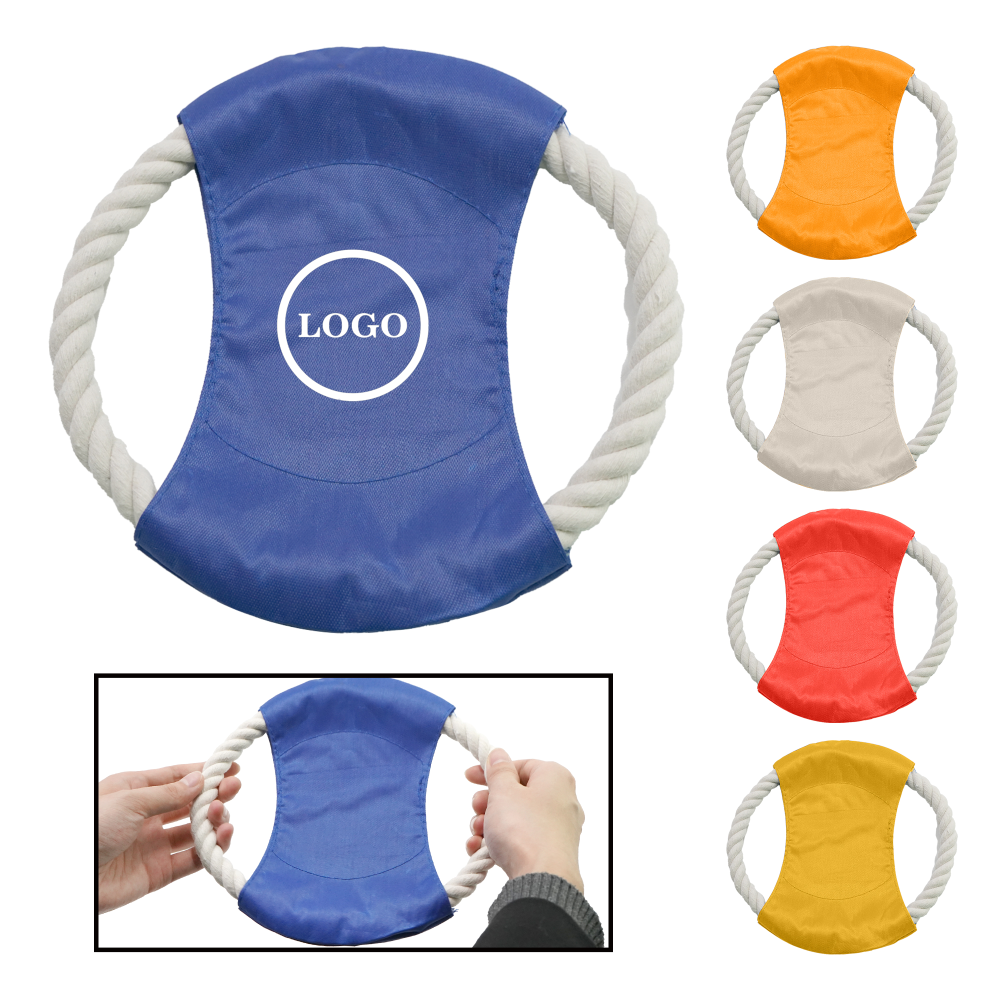 PPDN170-1 Outdoor Cotton Rope Dog Flying Disc Saucer For Pet Training Chew Throwing Flyer Disk Toy - Image 1