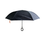 Reverse-Folding Double Canopy Windproof Manual-Open Dry-Touch Inverted Umbrella With C-Handle Tech - Image 2