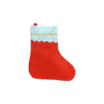 Luxury Non-Woven & Plush Eco-Friendly Hanging Holiday Christmas Stockings Golden Trim Fabric Festive - Image 2