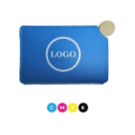 Card Shape Stainless Steel Mirror with PU Leather Cover Compact Portable