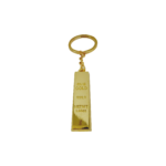 Zinc Alloy Metal Mini Gold Bar Replica Shape Pendant Souvenir Key Ring Accessory Plated Finish - Image 2