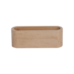 Desktop Wooden Business Card Holder Office Accessory Display Tray - Image 2