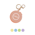 Mini Round Silicone Earphone Case Zippered Portable Keychain