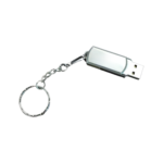 16G Metal Rotating USB Flash Drive With Keychain - Image 2