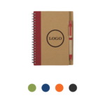 B6 Spiral Journal Kraft Cover Notebooks With Pen